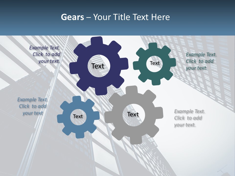 A Group Of Tall Buildings With A Sky Background PowerPoint Template