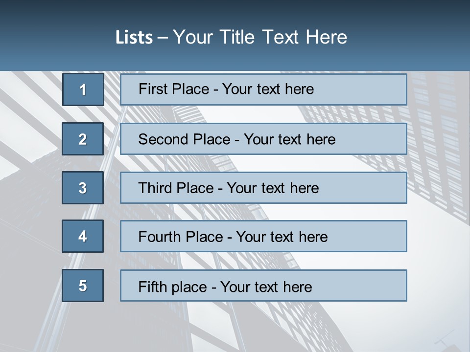 A Group Of Tall Buildings With A Sky Background PowerPoint Template