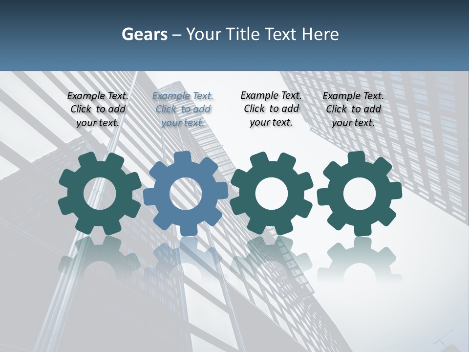 A Group Of Tall Buildings With A Sky Background PowerPoint Template