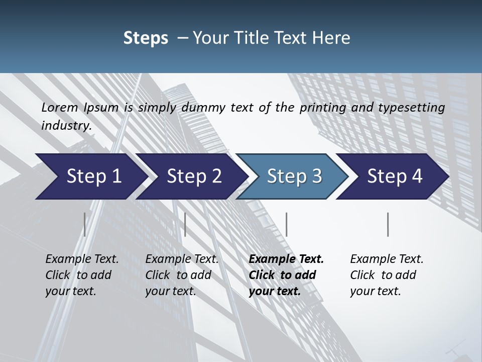 A Group Of Tall Buildings With A Sky Background PowerPoint Template