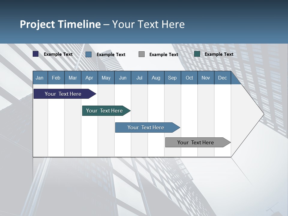 A Group Of Tall Buildings With A Sky Background PowerPoint Template
