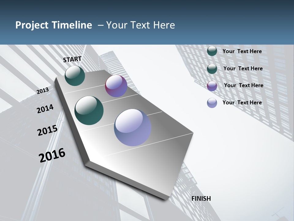A Group Of Tall Buildings With A Sky Background PowerPoint Template