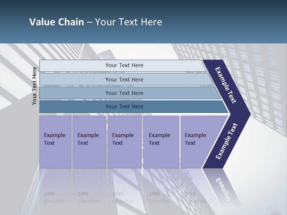 A Group Of Tall Buildings With A Sky Background PowerPoint Template