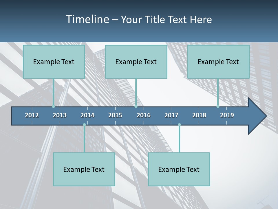 A Group Of Tall Buildings With A Sky Background PowerPoint Template