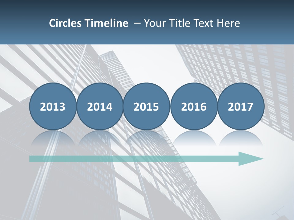 A Group Of Tall Buildings With A Sky Background PowerPoint Template