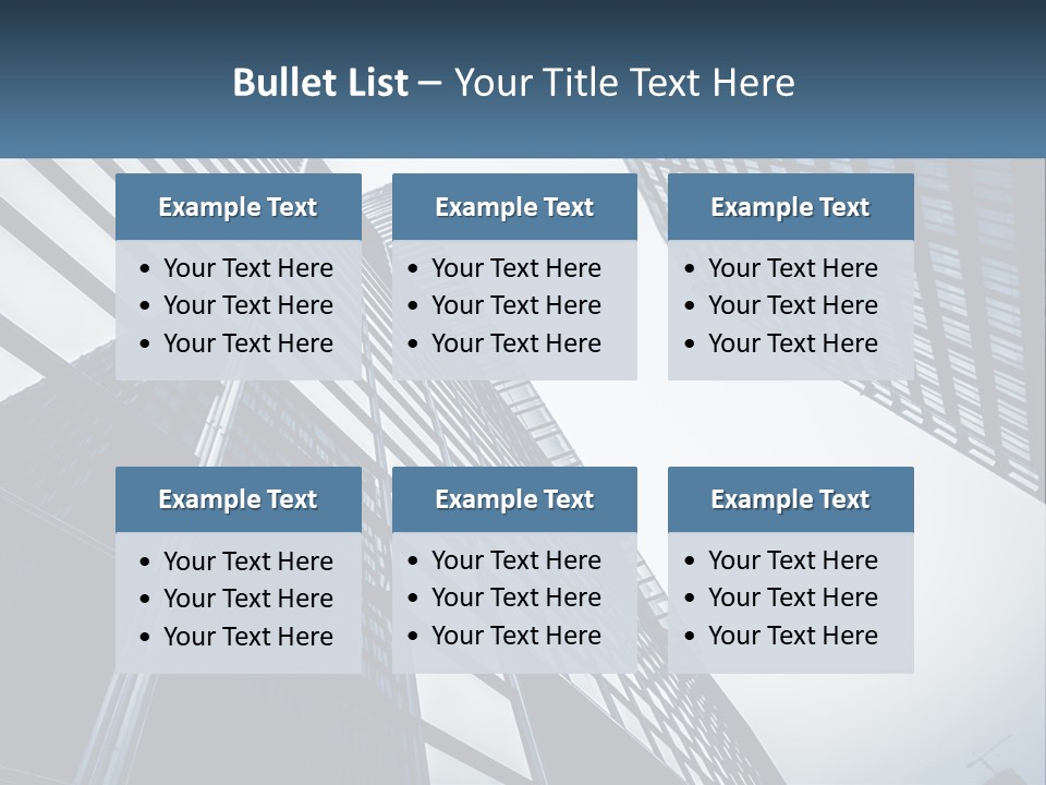 A Group Of Tall Buildings With A Sky Background PowerPoint Template