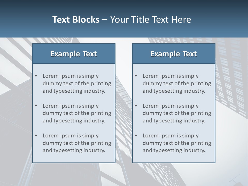 A Group Of Tall Buildings With A Sky Background PowerPoint Template