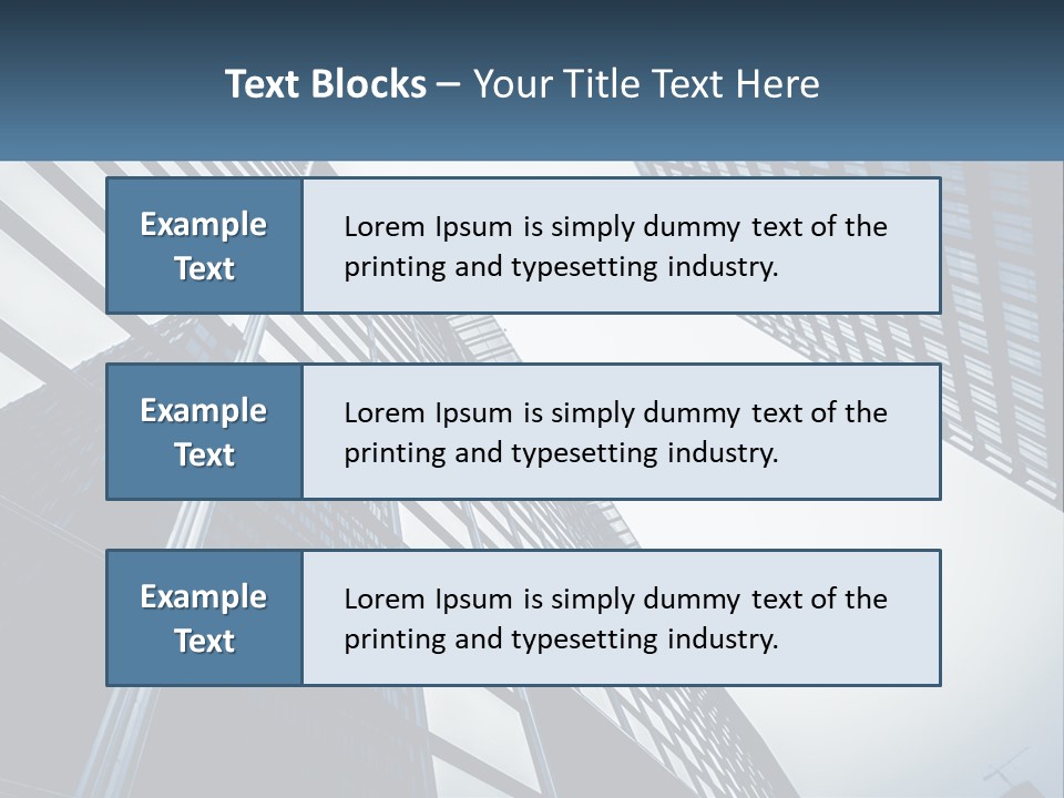 A Group Of Tall Buildings With A Sky Background PowerPoint Template