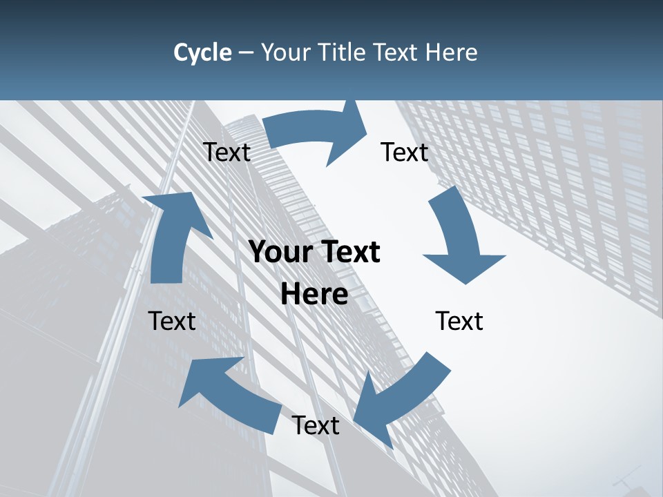 A Group Of Tall Buildings With A Sky Background PowerPoint Template