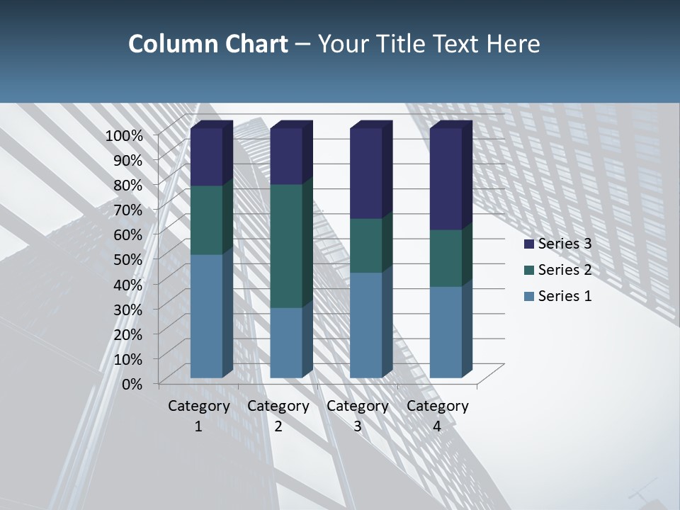 A Group Of Tall Buildings With A Sky Background PowerPoint Template