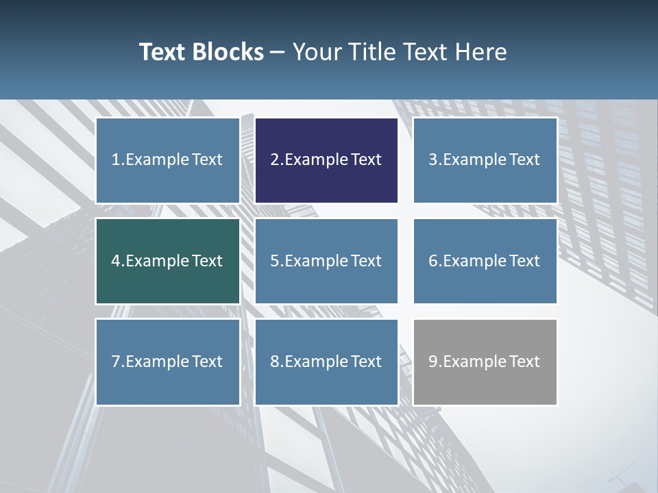 A Group Of Tall Buildings With A Sky Background PowerPoint Template