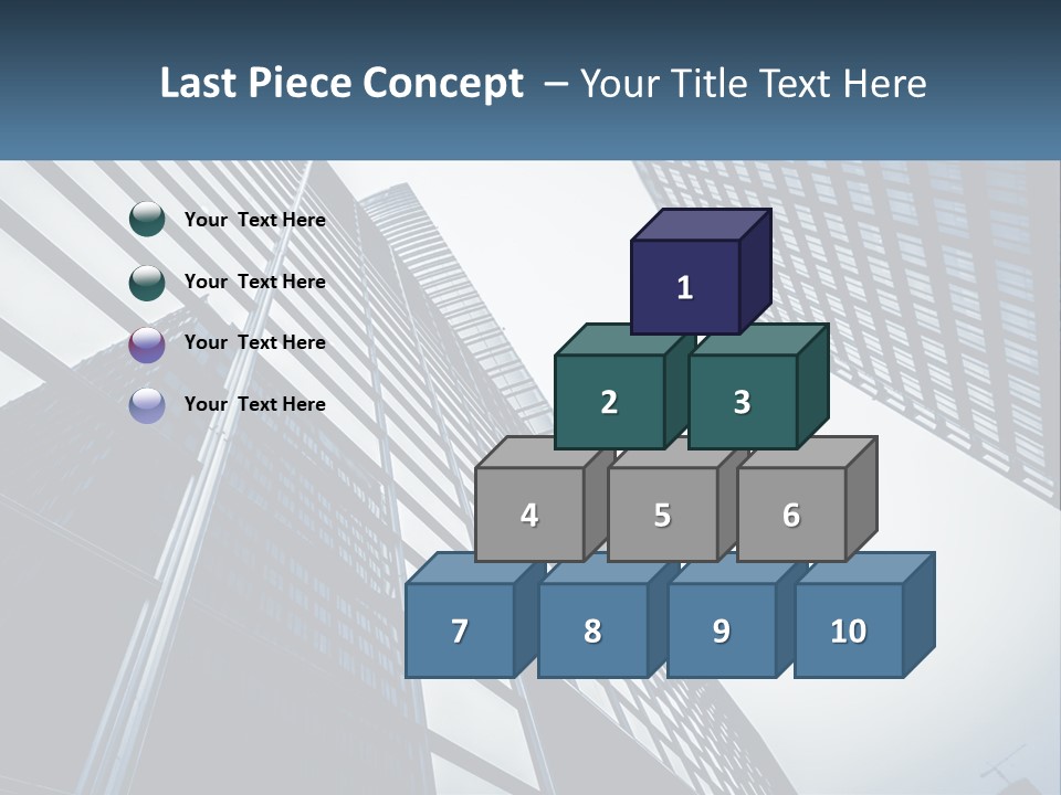 A Group Of Tall Buildings With A Sky Background PowerPoint Template
