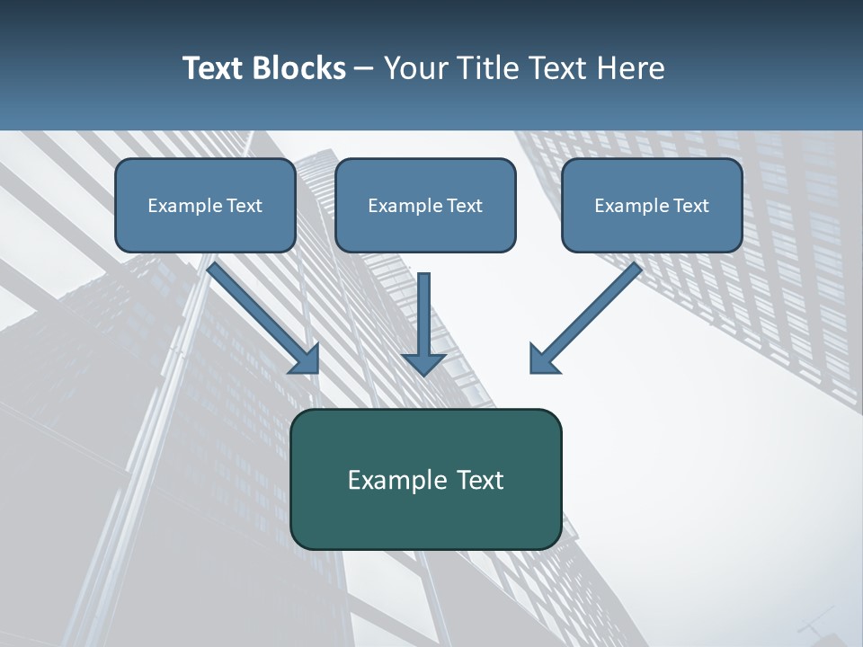 A Group Of Tall Buildings With A Sky Background PowerPoint Template