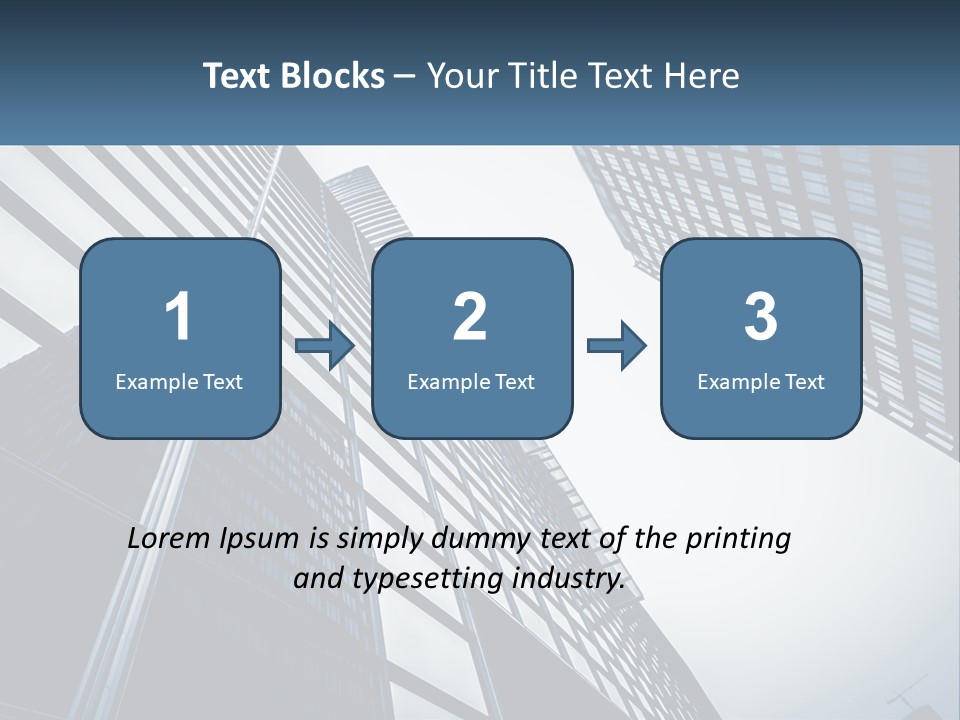 A Group Of Tall Buildings With A Sky Background PowerPoint Template