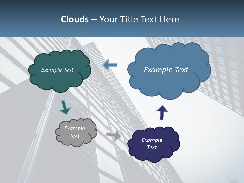 A Group Of Tall Buildings With A Sky Background PowerPoint Template