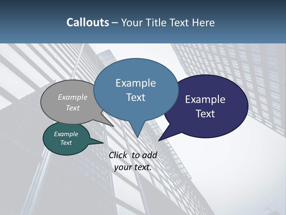 A Group Of Tall Buildings With A Sky Background PowerPoint Template