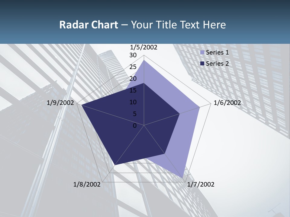 A Group Of Tall Buildings With A Sky Background PowerPoint Template