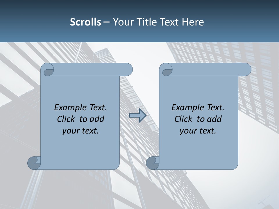 A Group Of Tall Buildings With A Sky Background PowerPoint Template
