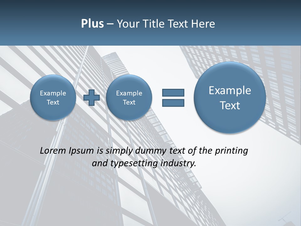 A Group Of Tall Buildings With A Sky Background PowerPoint Template