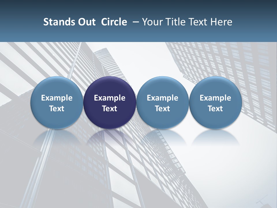 A Group Of Tall Buildings With A Sky Background PowerPoint Template