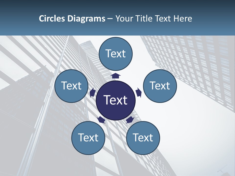 A Group Of Tall Buildings With A Sky Background PowerPoint Template