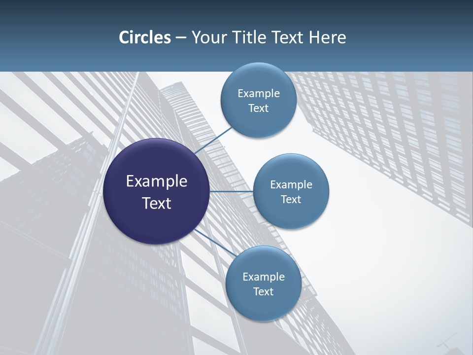 A Group Of Tall Buildings With A Sky Background PowerPoint Template