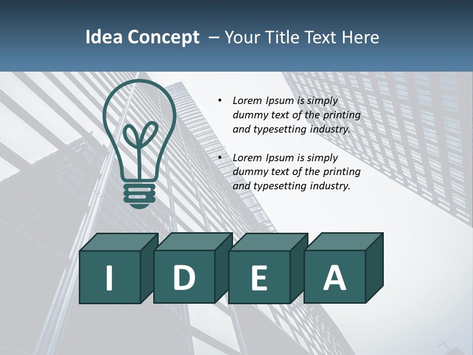 A Group Of Tall Buildings With A Sky Background PowerPoint Template