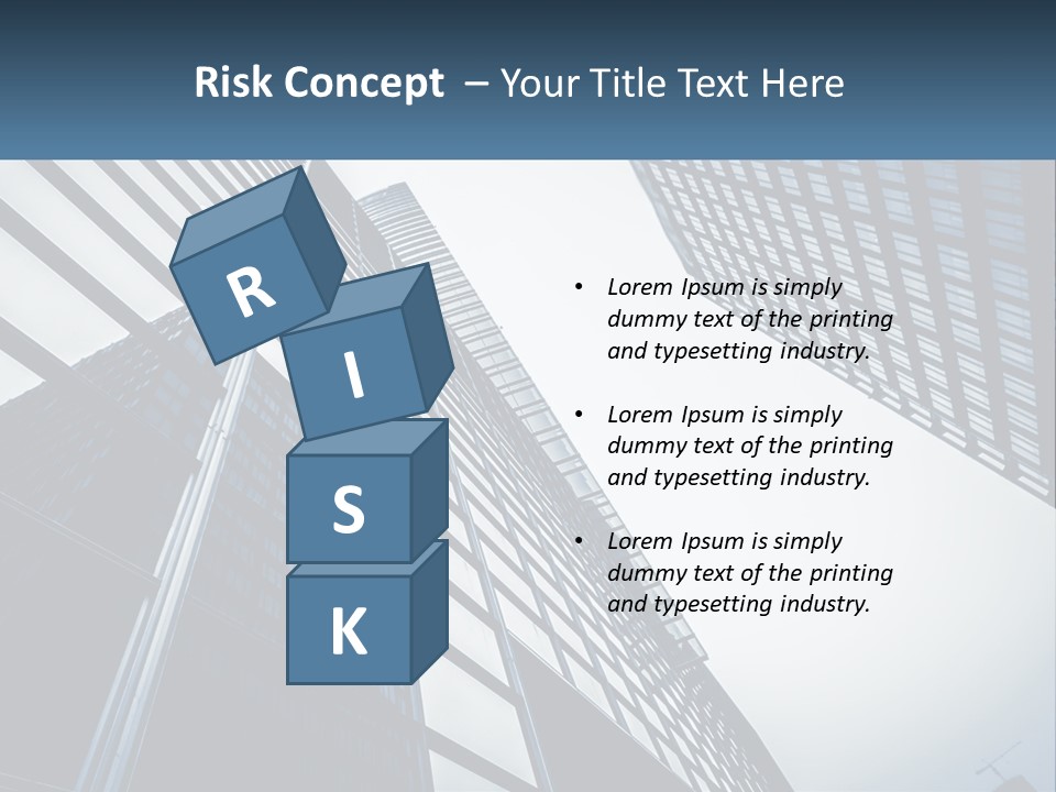 A Group Of Tall Buildings With A Sky Background PowerPoint Template