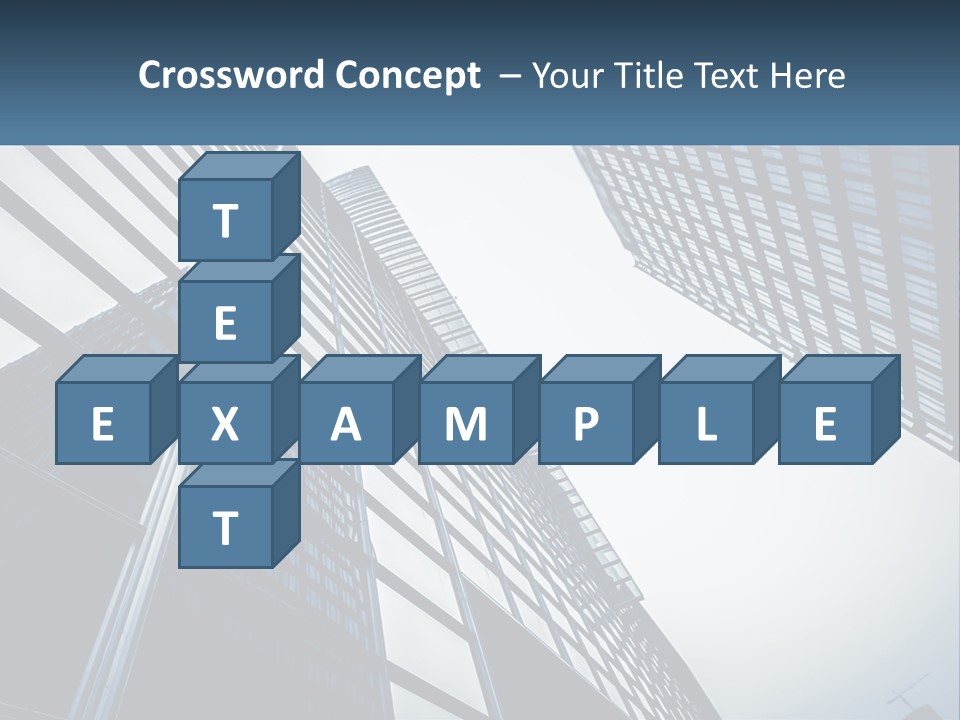 A Group Of Tall Buildings With A Sky Background PowerPoint Template