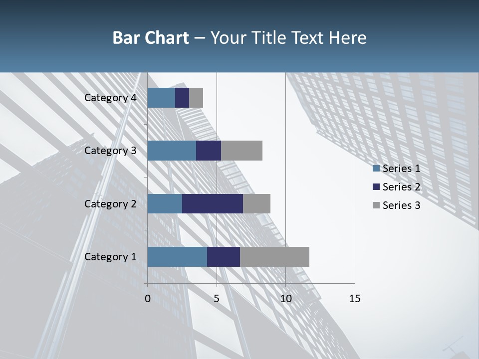 A Group Of Tall Buildings With A Sky Background PowerPoint Template