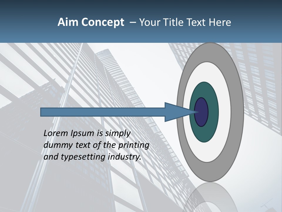 A Group Of Tall Buildings With A Sky Background PowerPoint Template