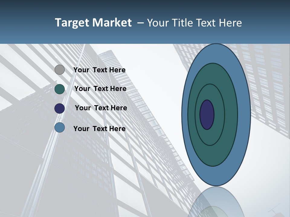 A Group Of Tall Buildings With A Sky Background PowerPoint Template