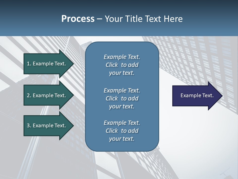 A Group Of Tall Buildings With A Sky Background PowerPoint Template