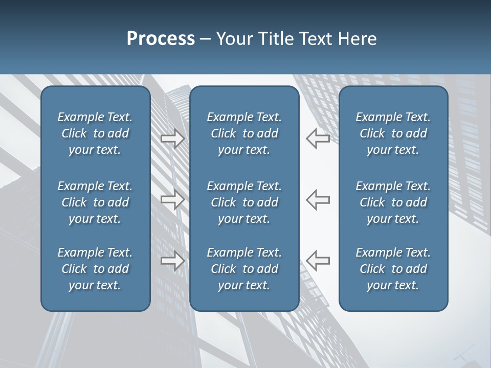A Group Of Tall Buildings With A Sky Background PowerPoint Template