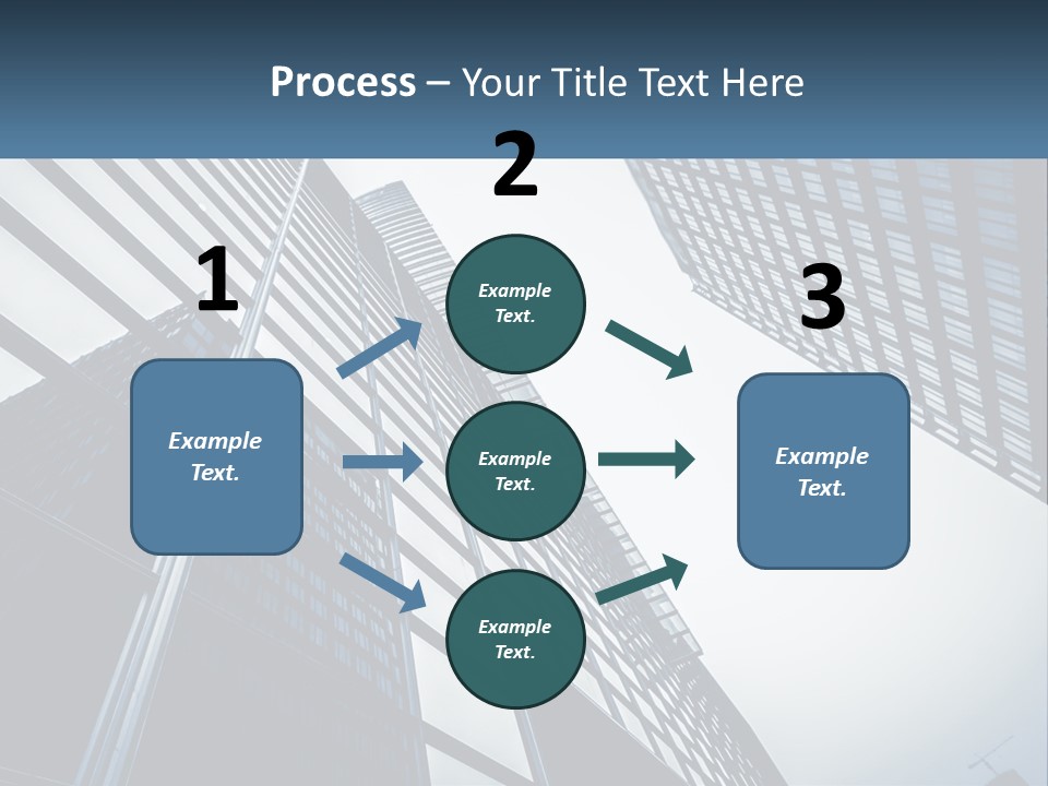 A Group Of Tall Buildings With A Sky Background PowerPoint Template