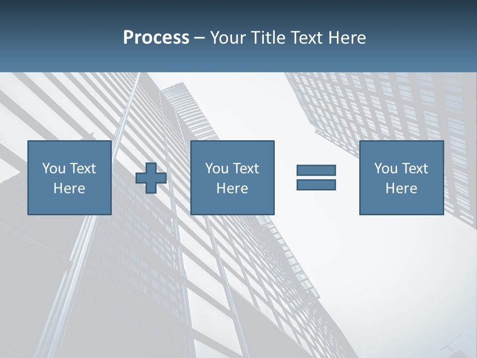 A Group Of Tall Buildings With A Sky Background PowerPoint Template