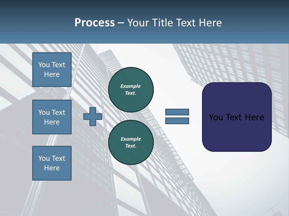 A Group Of Tall Buildings With A Sky Background PowerPoint Template