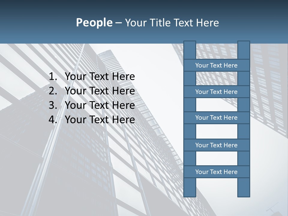 A Group Of Tall Buildings With A Sky Background PowerPoint Template
