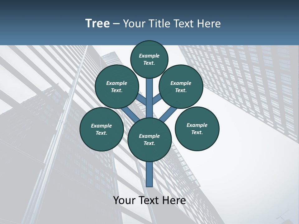 A Group Of Tall Buildings With A Sky Background PowerPoint Template