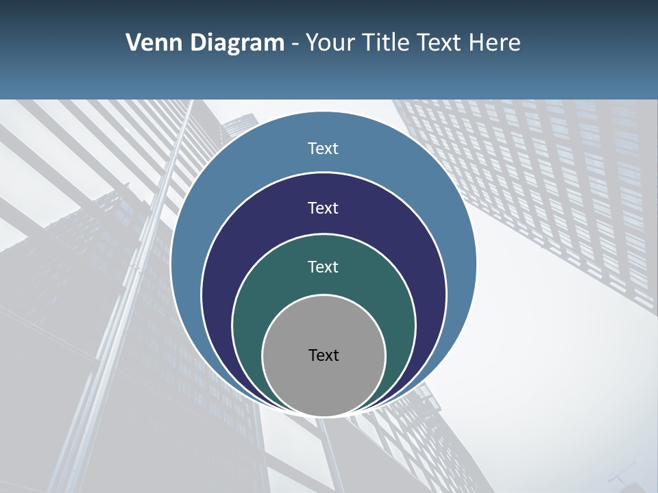 A Group Of Tall Buildings With A Sky Background PowerPoint Template