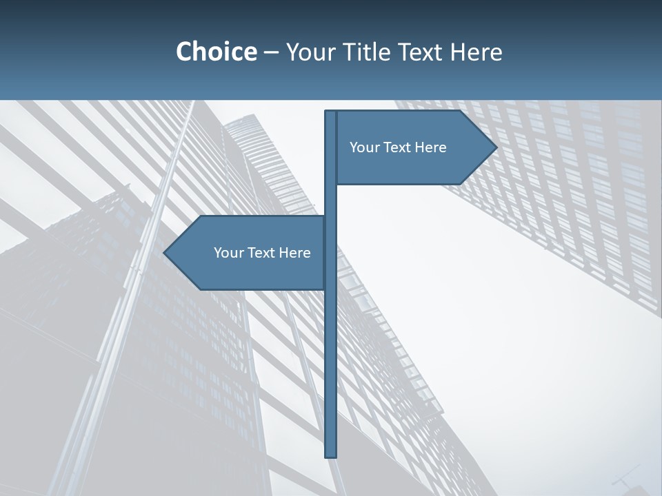 A Group Of Tall Buildings With A Sky Background PowerPoint Template
