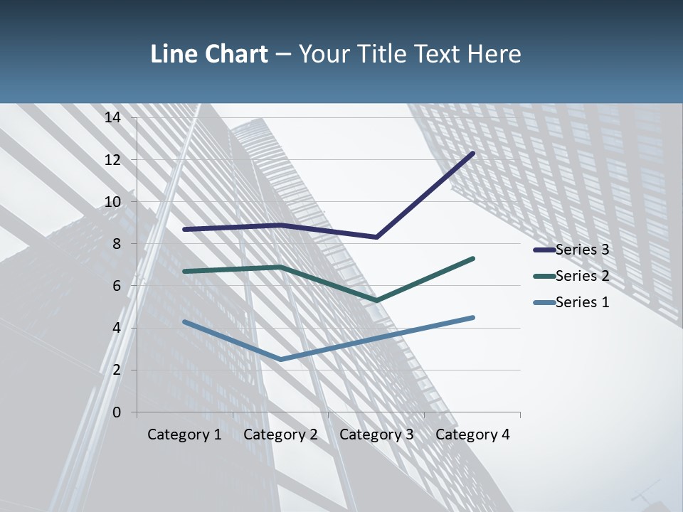 A Group Of Tall Buildings With A Sky Background PowerPoint Template