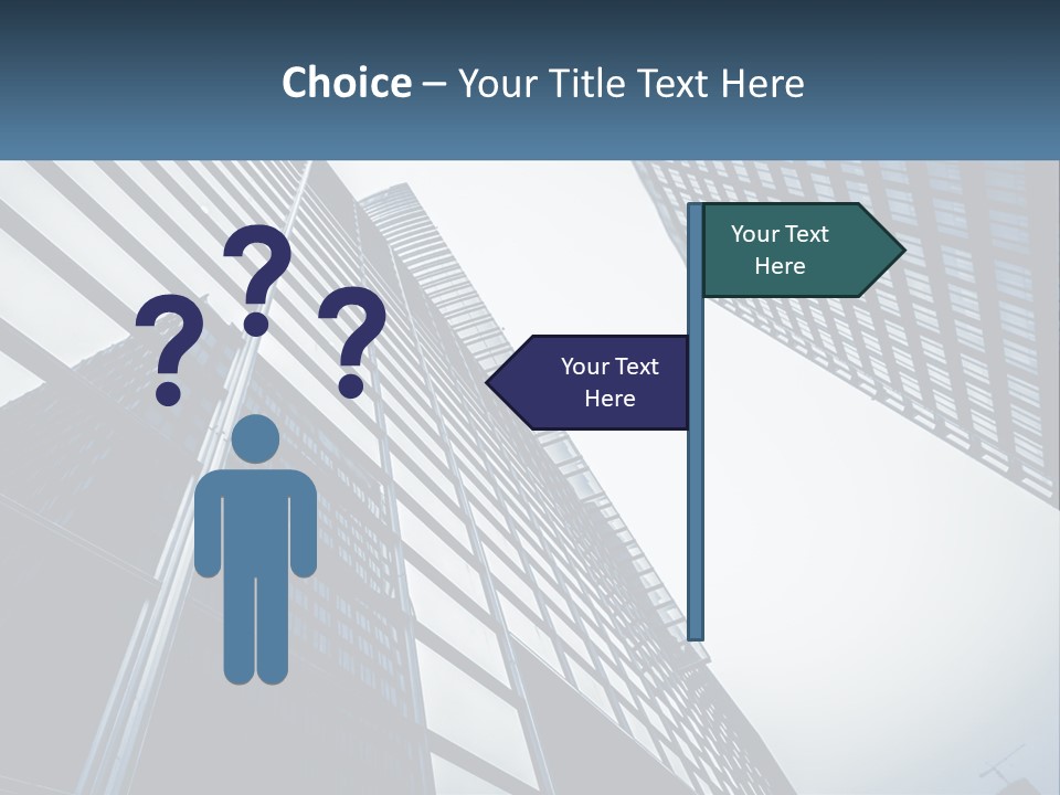 A Group Of Tall Buildings With A Sky Background PowerPoint Template