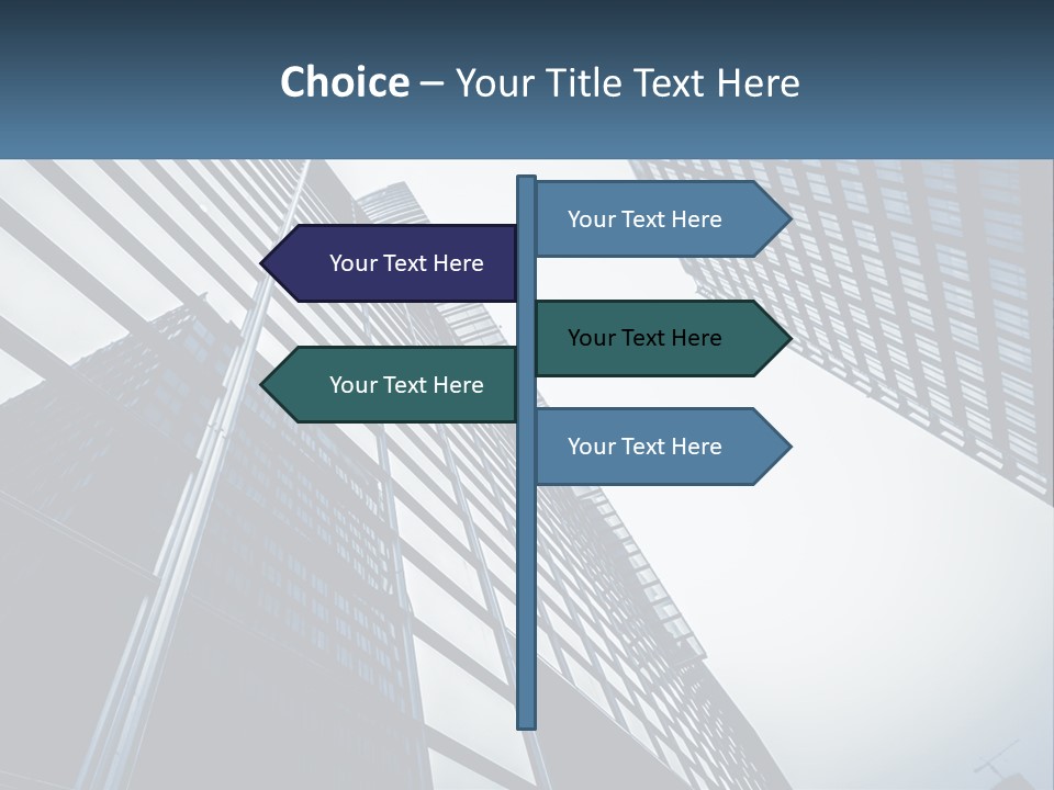 A Group Of Tall Buildings With A Sky Background PowerPoint Template
