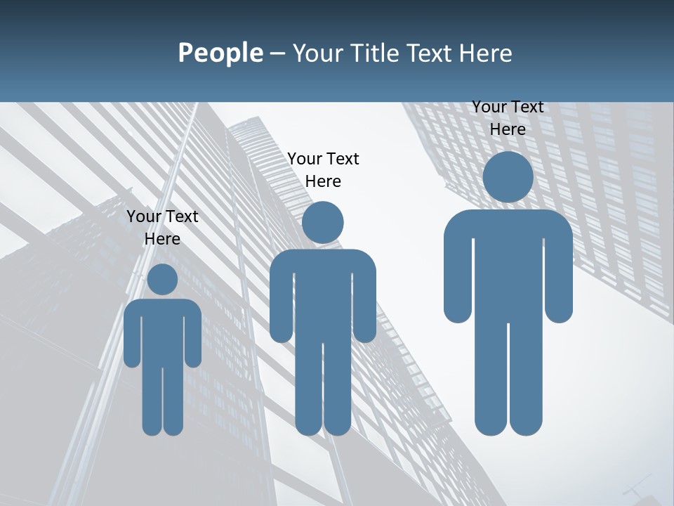A Group Of Tall Buildings With A Sky Background PowerPoint Template