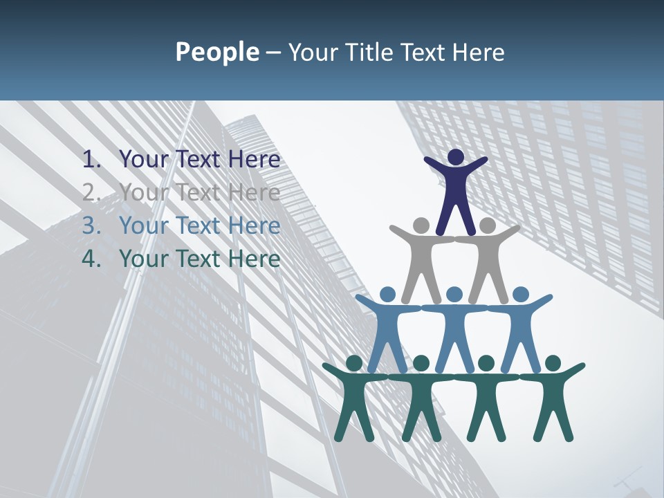 A Group Of Tall Buildings With A Sky Background PowerPoint Template