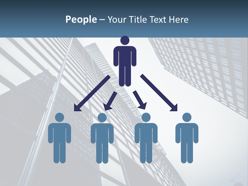 A Group Of Tall Buildings With A Sky Background PowerPoint Template