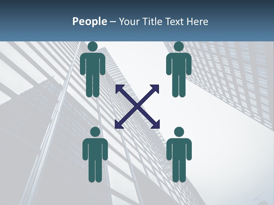 A Group Of Tall Buildings With A Sky Background PowerPoint Template