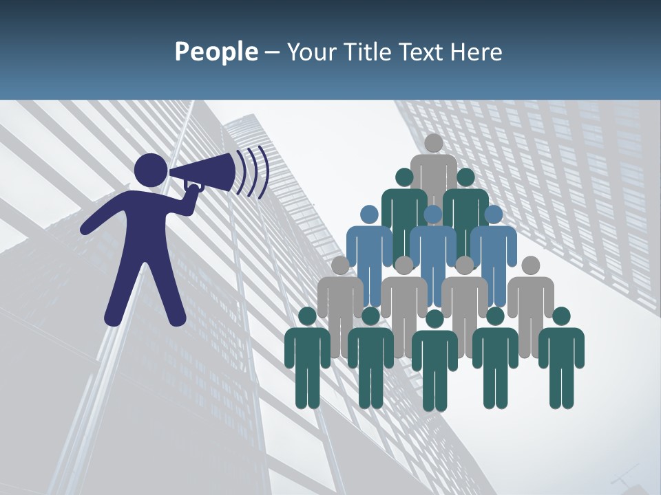 A Group Of Tall Buildings With A Sky Background PowerPoint Template