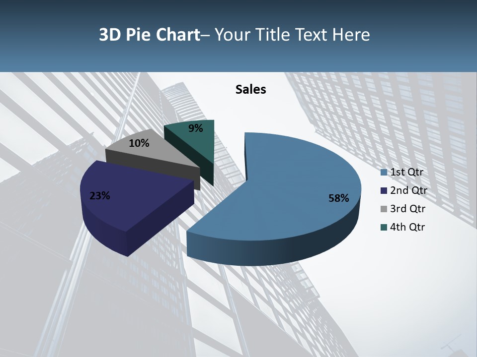 A Group Of Tall Buildings With A Sky Background PowerPoint Template